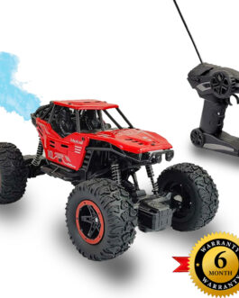 Blufelo Remote Control Car for Kids with Mist Smoke Spray | Monster Truck Rock Crawler Climbing RC Toy Vehicle Car -Red